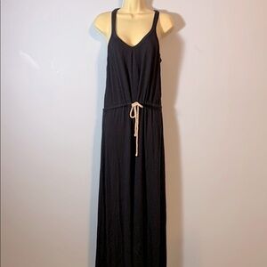KAIN label maxi rope tie waist vneck sleeveless Stretchy Navy Maxi Dress small